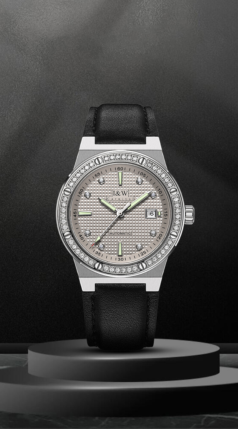 Đồng hồ nam chính hãng IW CARNIVAL IW610G-1 Kính sapphire ,chống xước ,Chống nước 30m ,Bảo hành 24 tháng,Máy cơ ,dây da cao cấp, thiết kế đơn giản dễ đeo