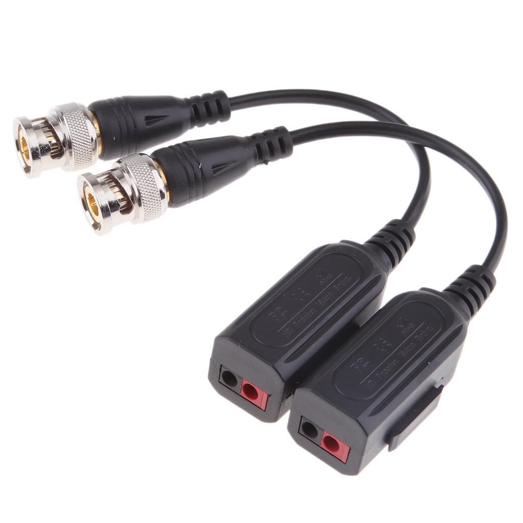 2x Metal Video Balun Video Balun Transmitter Video Balun Connectors Black
