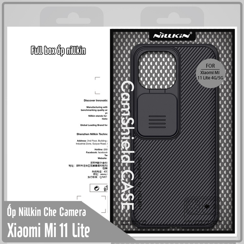 Ốp lưng cho Xiaomi Mi 11 Lite Nillkin CamShield che camera - Hàng Nhập Khẩu