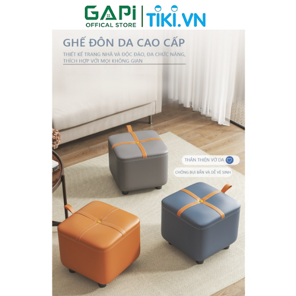 Ghế đôn sofa đa năng phong cách Hàn Quốc bọ đệm êm ái thương hiệu GAPI - GC16