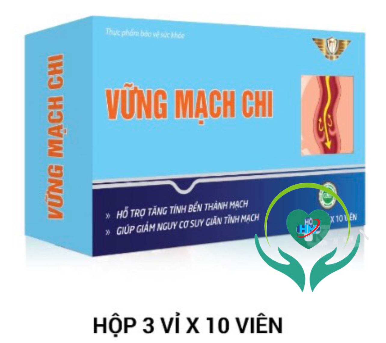 Vững mạch chi - hộp 30 viên - hỗ trợ tăng tính bền thành mạch, giúp giảm nguy cơ suy tĩnh mạch