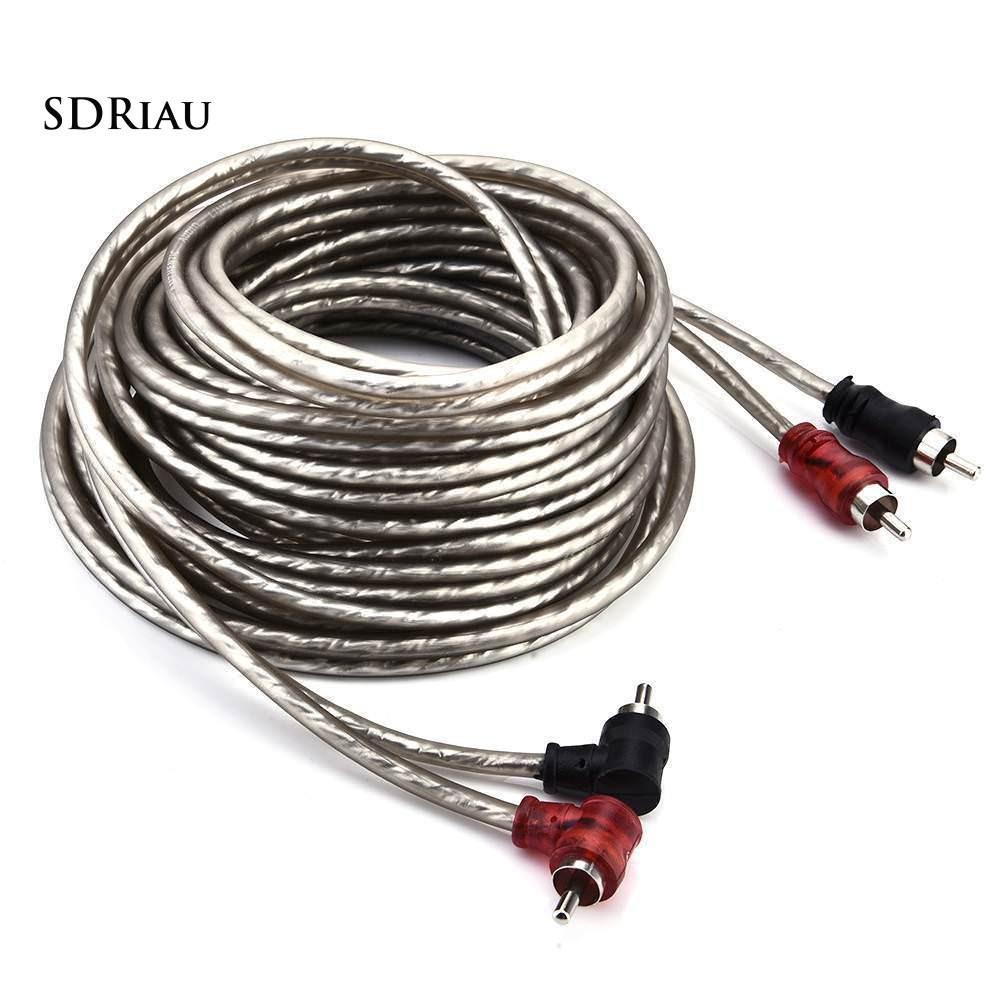 Dây Cáp Âm Thanh Chuyển Đổi 5m 2 Rca Sang 2 Rca Chuyên Dụng Cho Xe Hơi