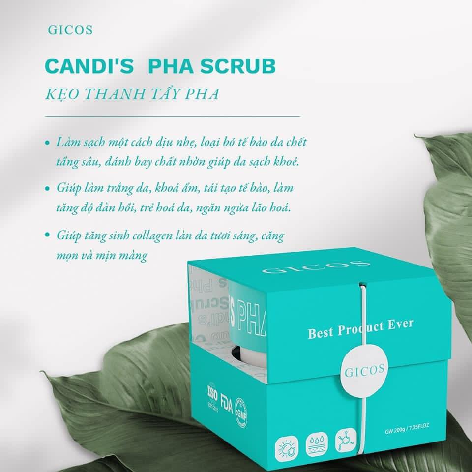 Tẩy tế bào chết hóa học Candi's PHA scrub nhà Gicos 200gr