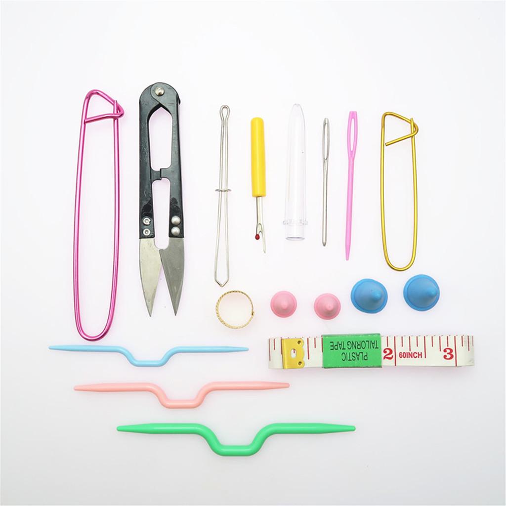 57pcs Knitting Crochet Sewing Accessories Supplies Tool Kit w/ Storage Case