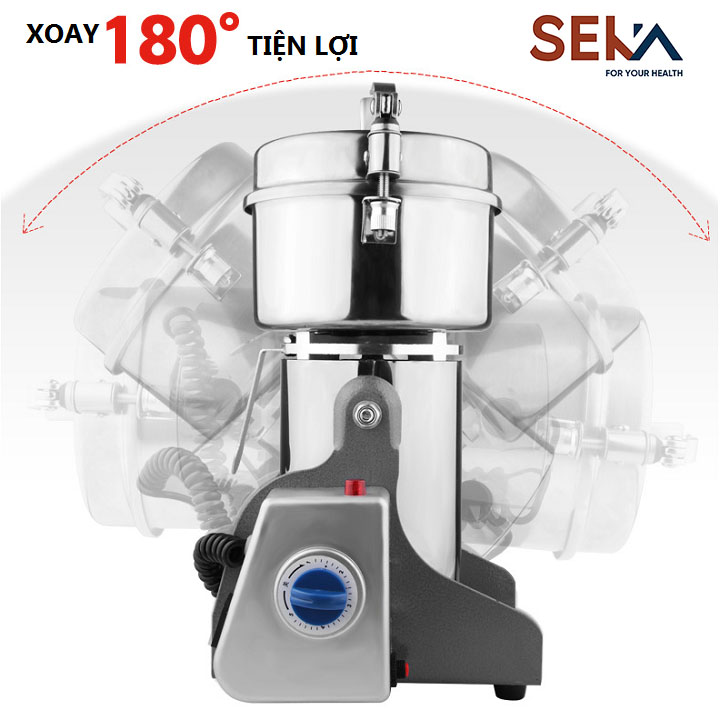 Máy Xay Nghệ Tươi Mini Đa Năng Cao Cấp- Máy Xay Bột Tinh Bột Nghệ Ngũ Cốc Tam Thất Loại 800g Nắp Gài Inox