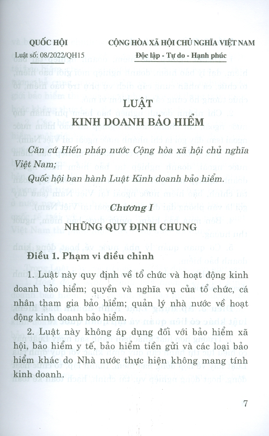 Luật Kinh Doanh Bảo Hiểm (Bản in năm 2022)