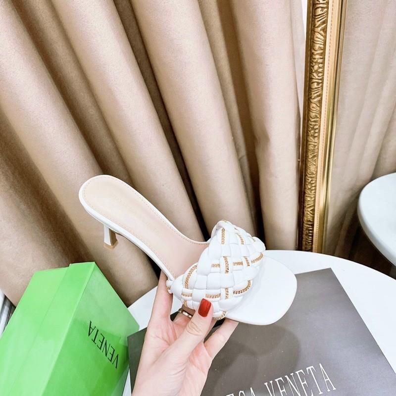 Guốc bản bính phồng phối dây cao cấp gót 6p