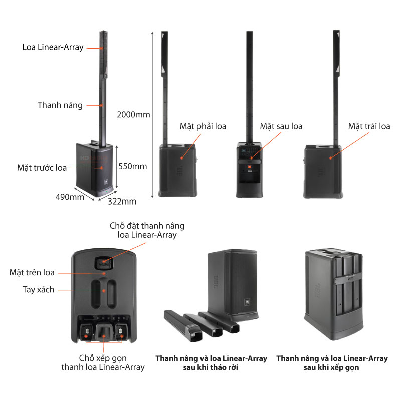 LOA KARAOKE Di Động dành cho jbl EON ONE MK2 HÀNG CHÍNH HÃNG NEW 100%
