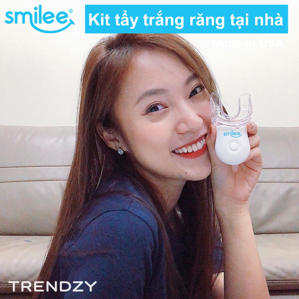 Bộ tẩy trắng răng tại nhà Smilee - Nhập khẩu USA - Làm trắng răng lên từ 3 - 6 tone chỉ với 20 phút - Đạt chuẩn ISO 22716:2007