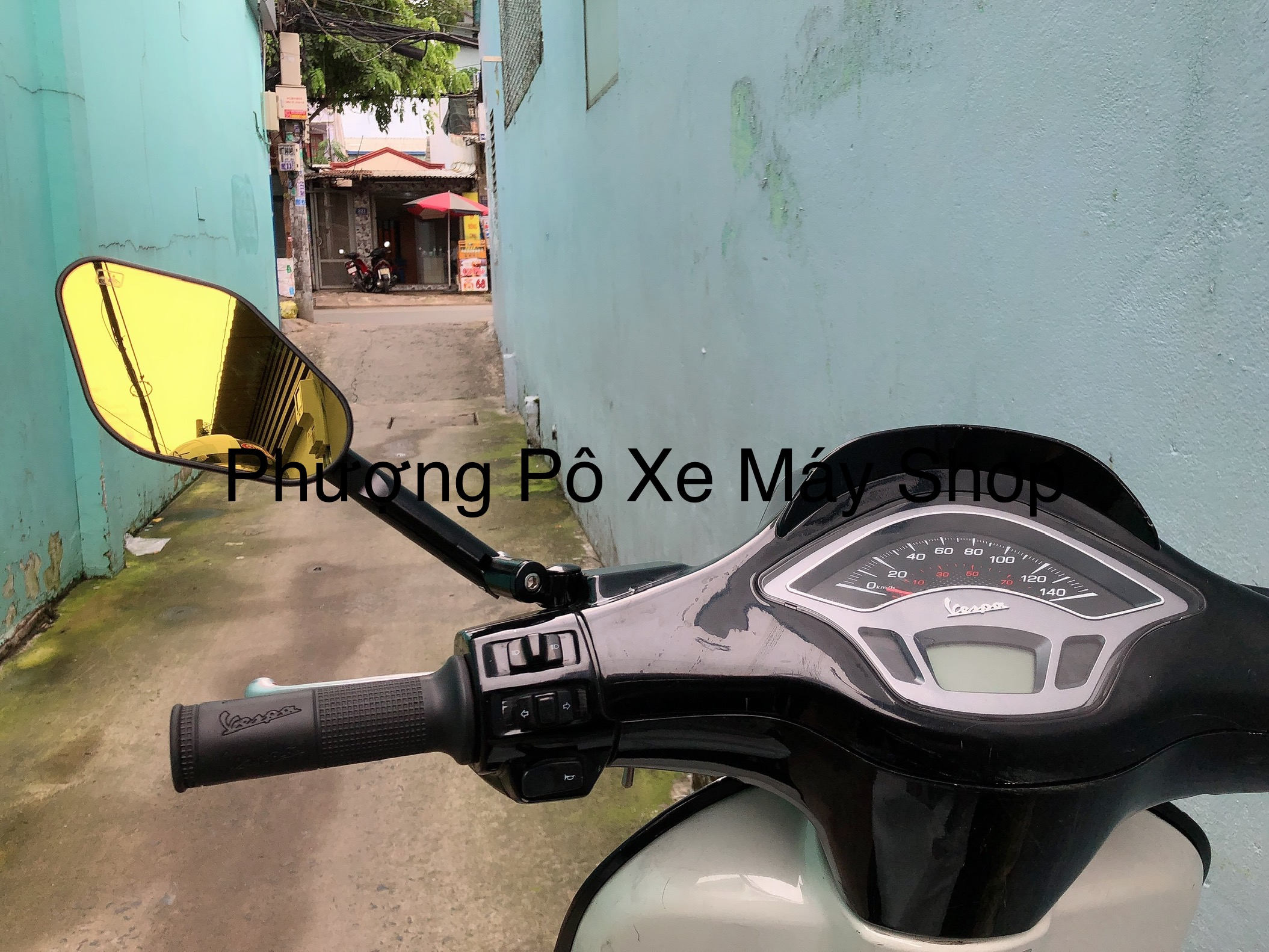 Kính chiếu hậu kiểu lá bên Trái ririzoma cao cấp 1 cái dành cho xe máy