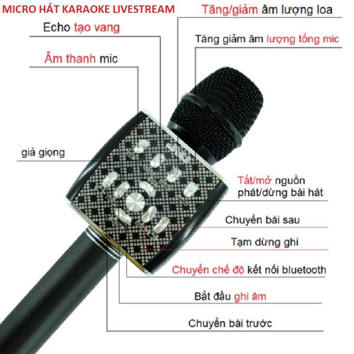 Mic hát karaoke kiêm loa blutooth YS-95- HÀNG CHẤT LƯỢNG CAO