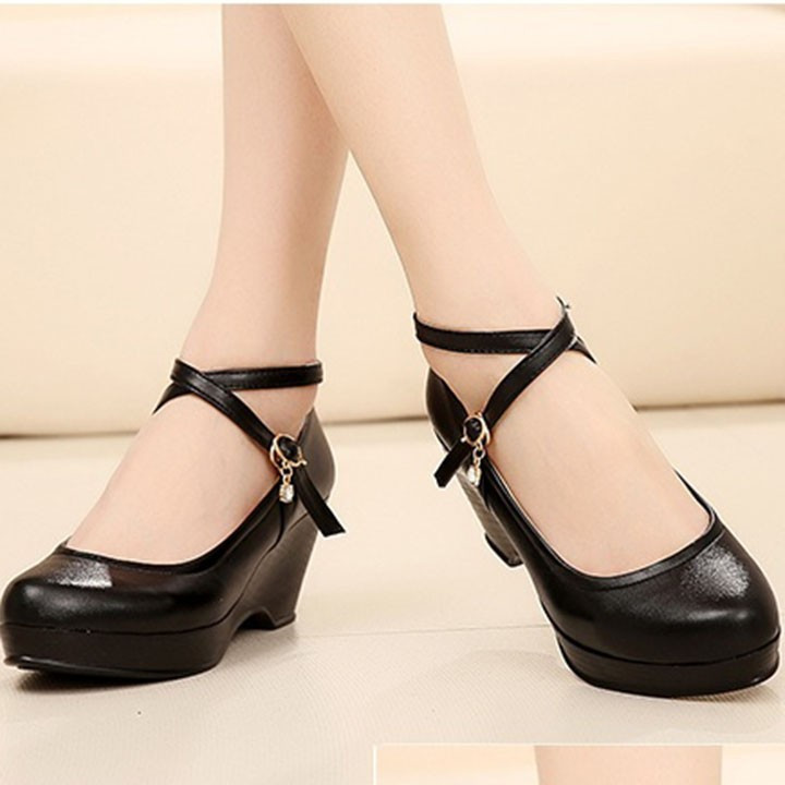 Giày đế xuồng nữ phối quai chéo - LN1678 8
