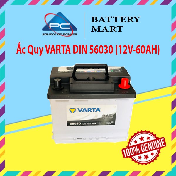 Bình Ắc Quy 12V-60AH, Ắc Quy VARTA DIN 56030