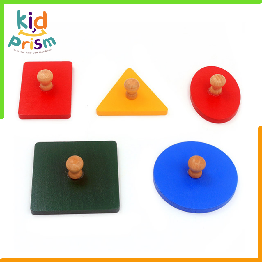 Bảng ghép Montessori hình khối nâng cao bằng gỗ giúp bé phát triển trí não (Giáo cụ Montessori)