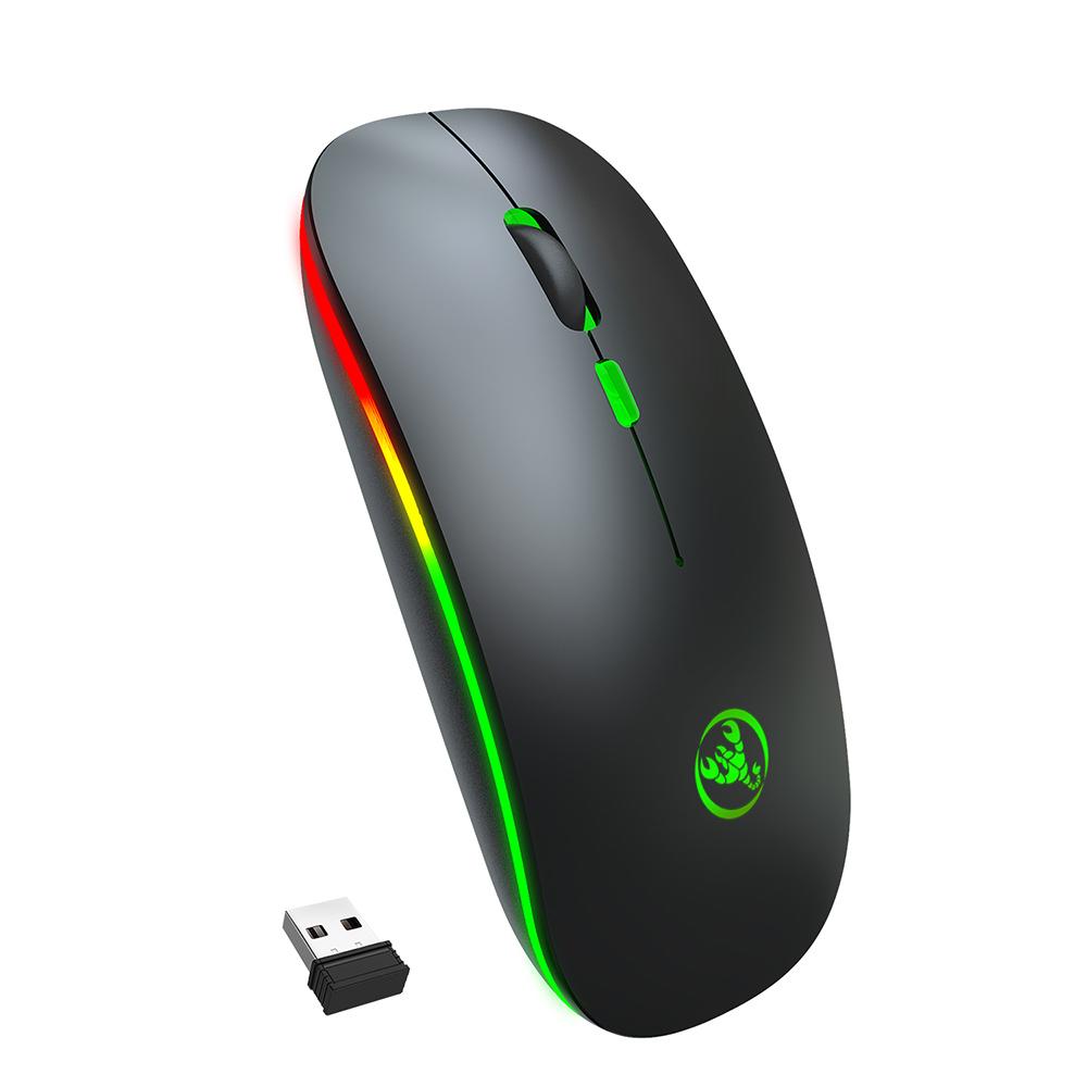 Chuột chế độ kép HXSJ T18 không dây 2.4G với DPI có thể điều chỉnh cho máy tính xách tay