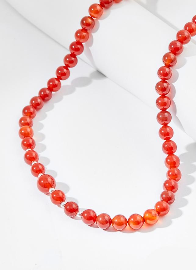 Vòng cổ đá mã não đỏ Ngọc Quý Gemstones