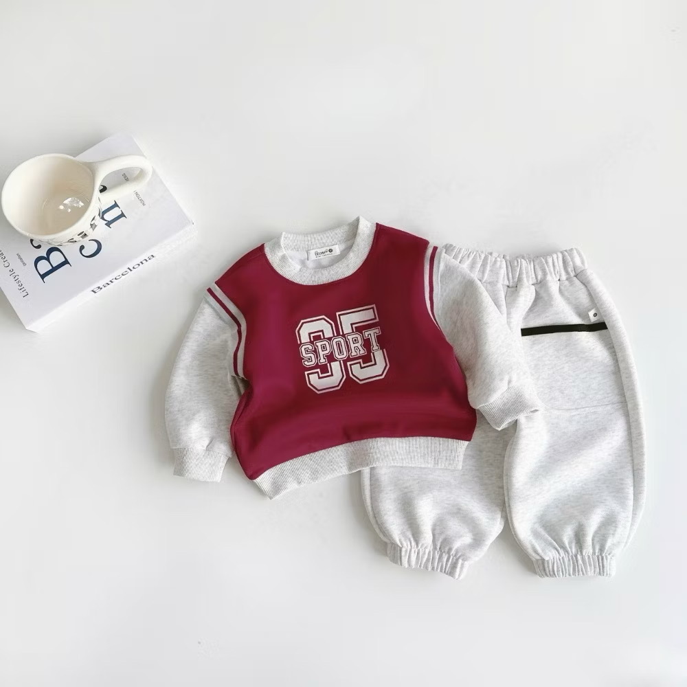Set Áo Giả Gile Thể Thao Kèm Quần Nỉ Cho Bé Trai 1-8 Tuổi Dành Cho Bé Trai