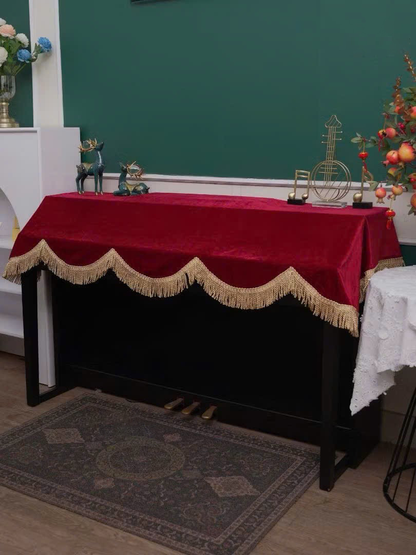 Bộ phủ đàn piano điện tử 88 phím phong cách Châu Âu cổ điển sang trọng chống bụi chống xước - Hàng chính hãng