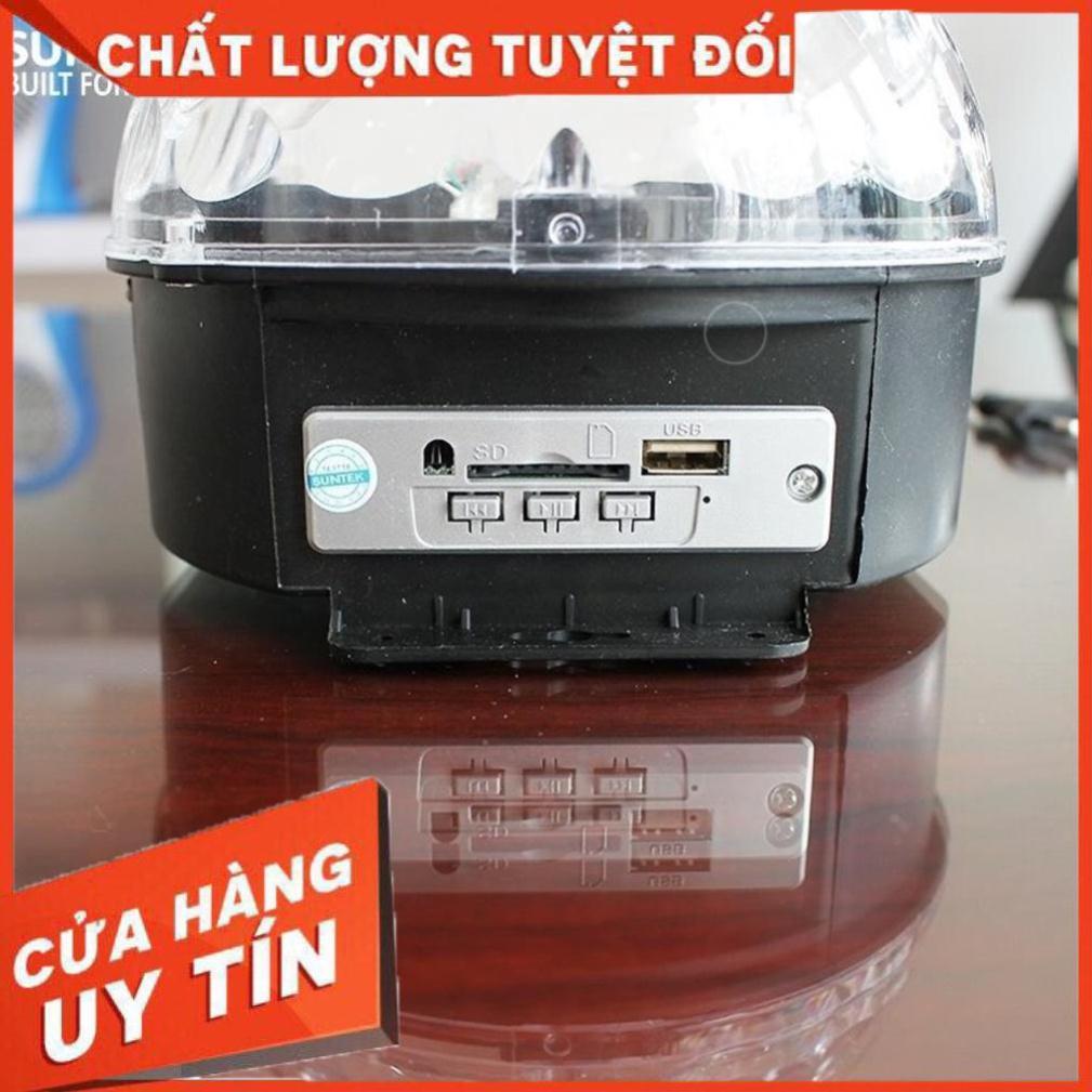 Đèn LED quả cầu cảm ứng xoay pha lê 7 màu nhấp nháy theo nhạc - Đèn vũ trường cảm ứng 7 màu cao cấp