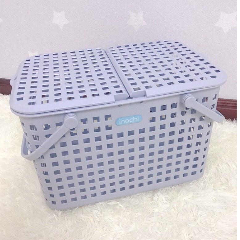 Làn đi sinh cho mẹ và bé nhật bản inochi loại giỏ xách có quai giữa kèm nắp tiện dụng
