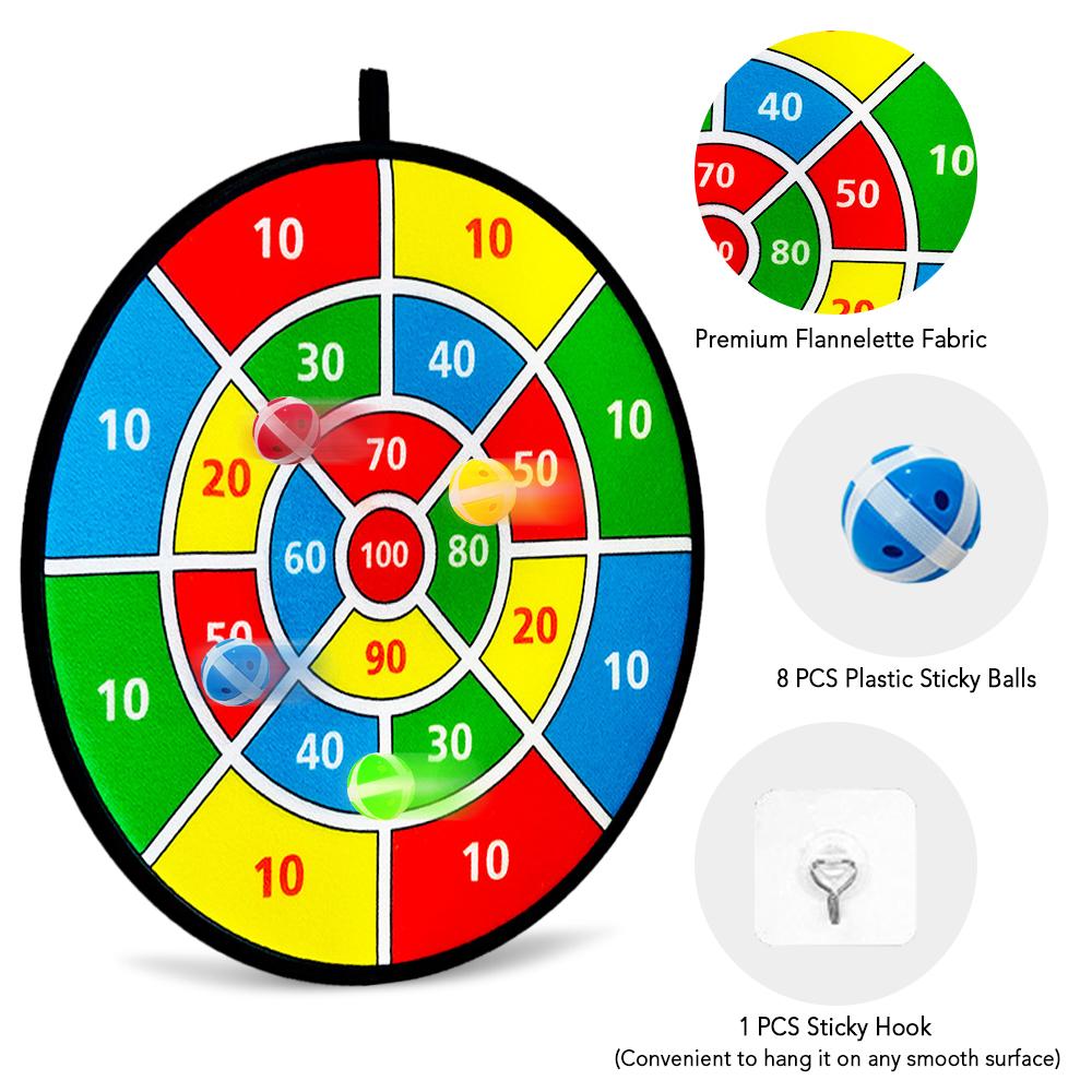 Bảng Phi Tiêu Có Số Đường Kính 37Cm / 14,6In Với 8 Quả Bóng Dính