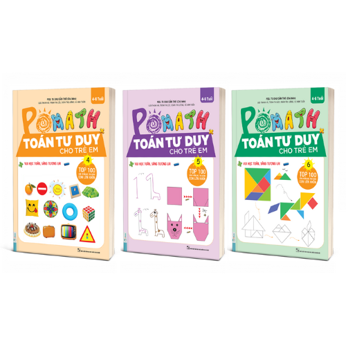Combo 3 Cuốn Pomath Toán Tư Duy Cho Trẻ Em 4 - 6 tuổi (Tập 4,5,6)