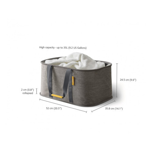 Giỏ đựng quần áo 35L Joseph Joseph 50023 Hold-All Collapsible Laundry Bskt (Grey) Hàng chính hãng