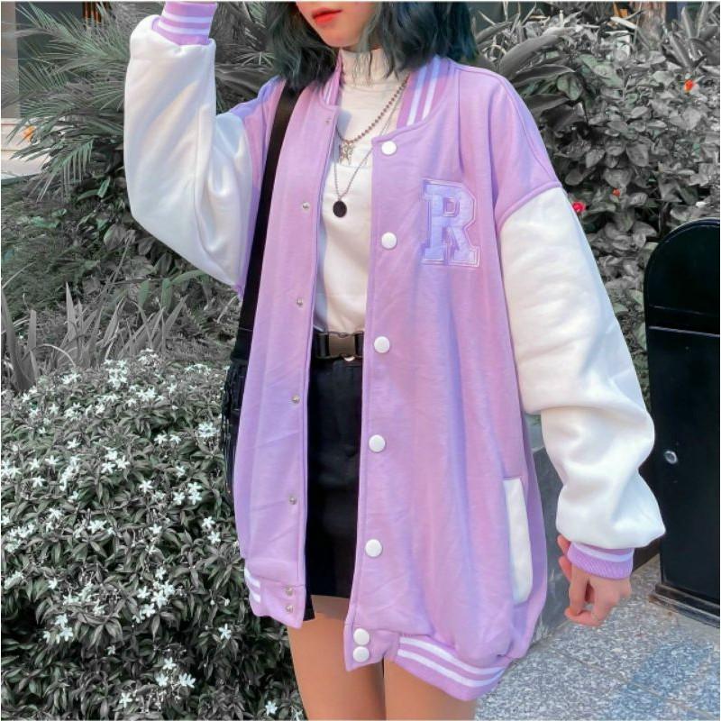 Áo Khoác BOMBER RAYSON Nỉ Bông Tay Dài Form Rộng Ulzzang Unisex
