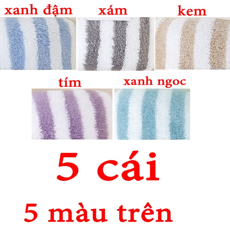 Combo 5- Khăn mặt siêu thấm chất liệu 100 cotton siêu mềm mại thoải mái-87101