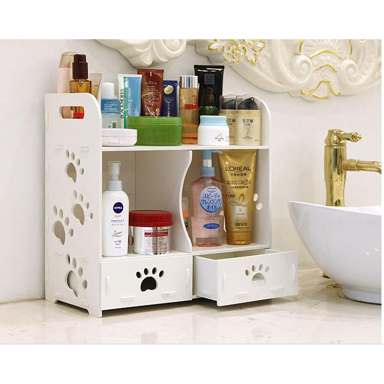 Kệ mỹ phẩm chân chó 2 ngăn kéo