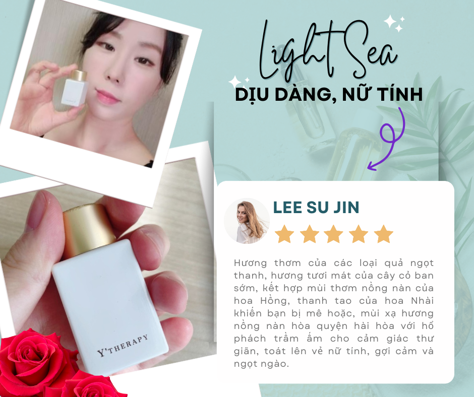 Nước hoa cô bé cao cấp Ytherapy Light Sea 10ml nhập khẩu Hàn Quốc lưu hương 50 giờ hương thơm dịu dàng nữ tính