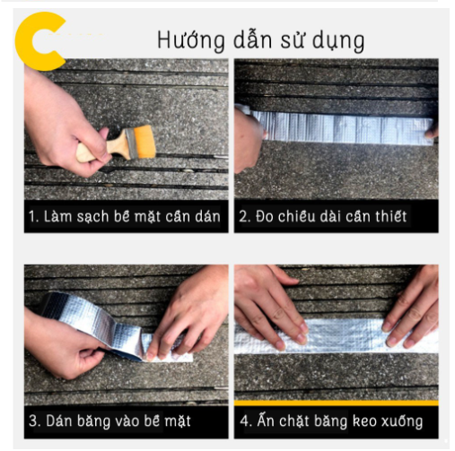 Cuộn 5 mét băng keo dán rộng 5cm/10cm - Miếng dán siêu dính - Miếng dán chống thấm nước - Keo chống dột TRAP PASTE GD335-KeoChTham