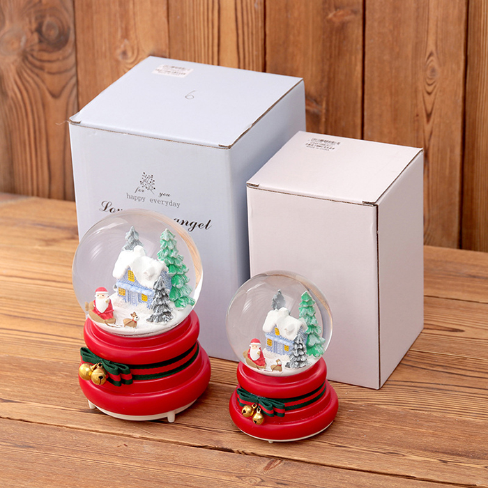 Hộp nhạc quả cầu tuyết ngôi nhà giáng sinh