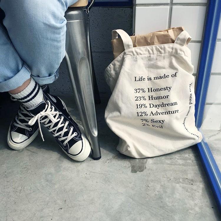 Túi vải tote vải Canvas Life is of made 100