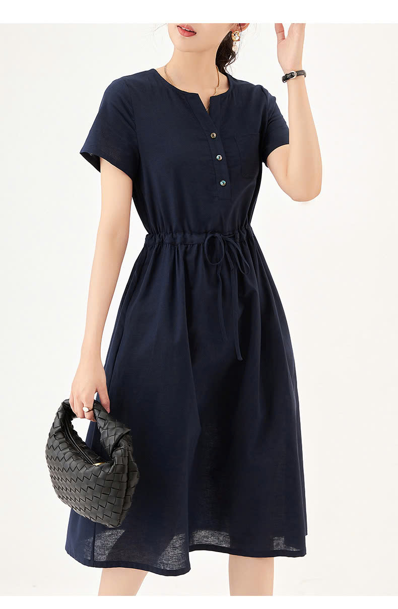 Đầm thiết kế cổ V trendy dành cho nữ, kèm theo bo eo tôn dáng Da218