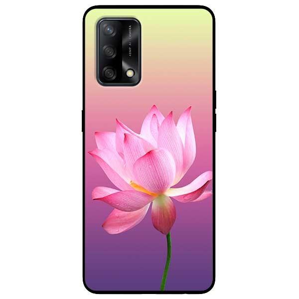 Ốp lưng dành cho Oppo A54 - A74 - A94 - A15 / A15s mẫu Sen Nền Tím Vàng