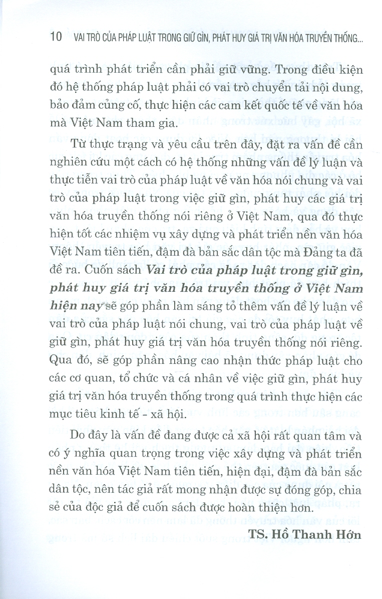 Vai Trò Của Pháp Luật Trong Giữ Gìn, Phát Huy Giá Trị Văn Hóa Truyền Thống Ở Việt Nam Hiện Nay