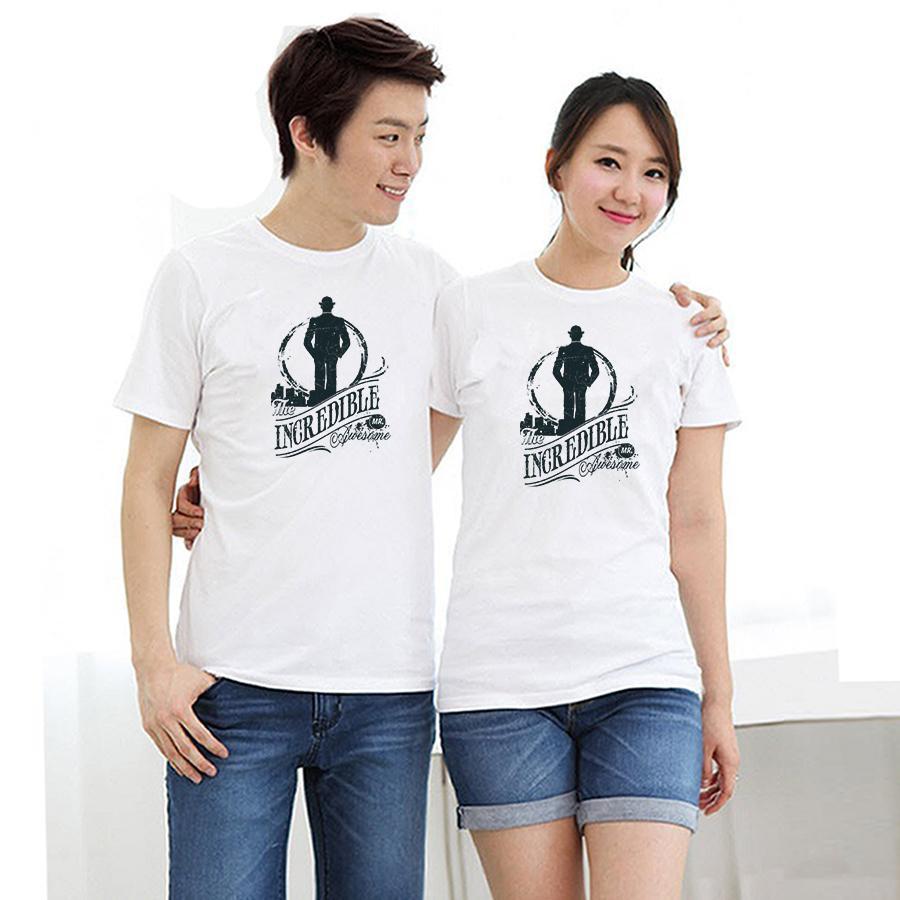 Áo thun cặp đôi in hình THE CREDIBLE form rộng phong cách hàn quốc