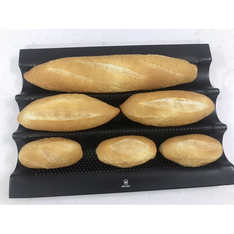 Khay làm bánh mỳ Baguette 3 rãnh chống dính SN1597