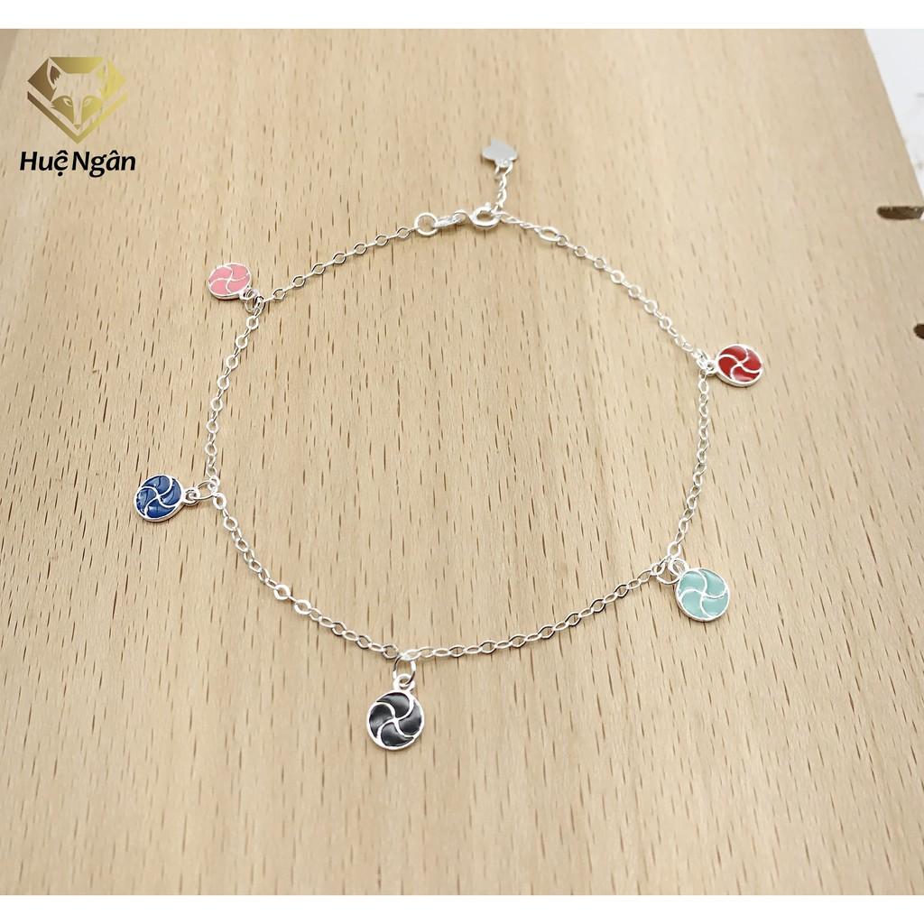 Lắc chân bạc Ý 925 Huệ Ngân- CIRCLE JL024