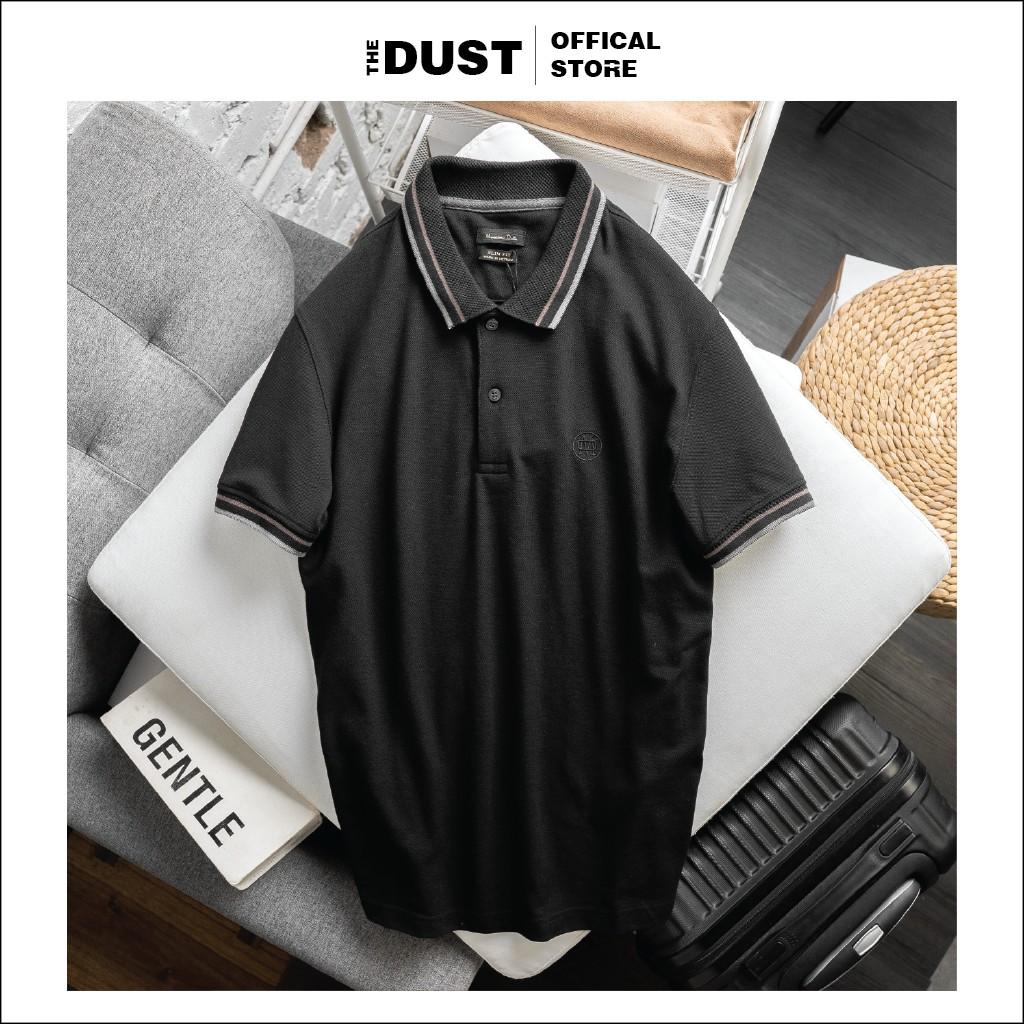 Áo thun polo nam cổ bẻ phối viền MSCV trơn basic, vải cotton cá sâu, form slim fit, trẻ trung, lịch lãm - THE DUST