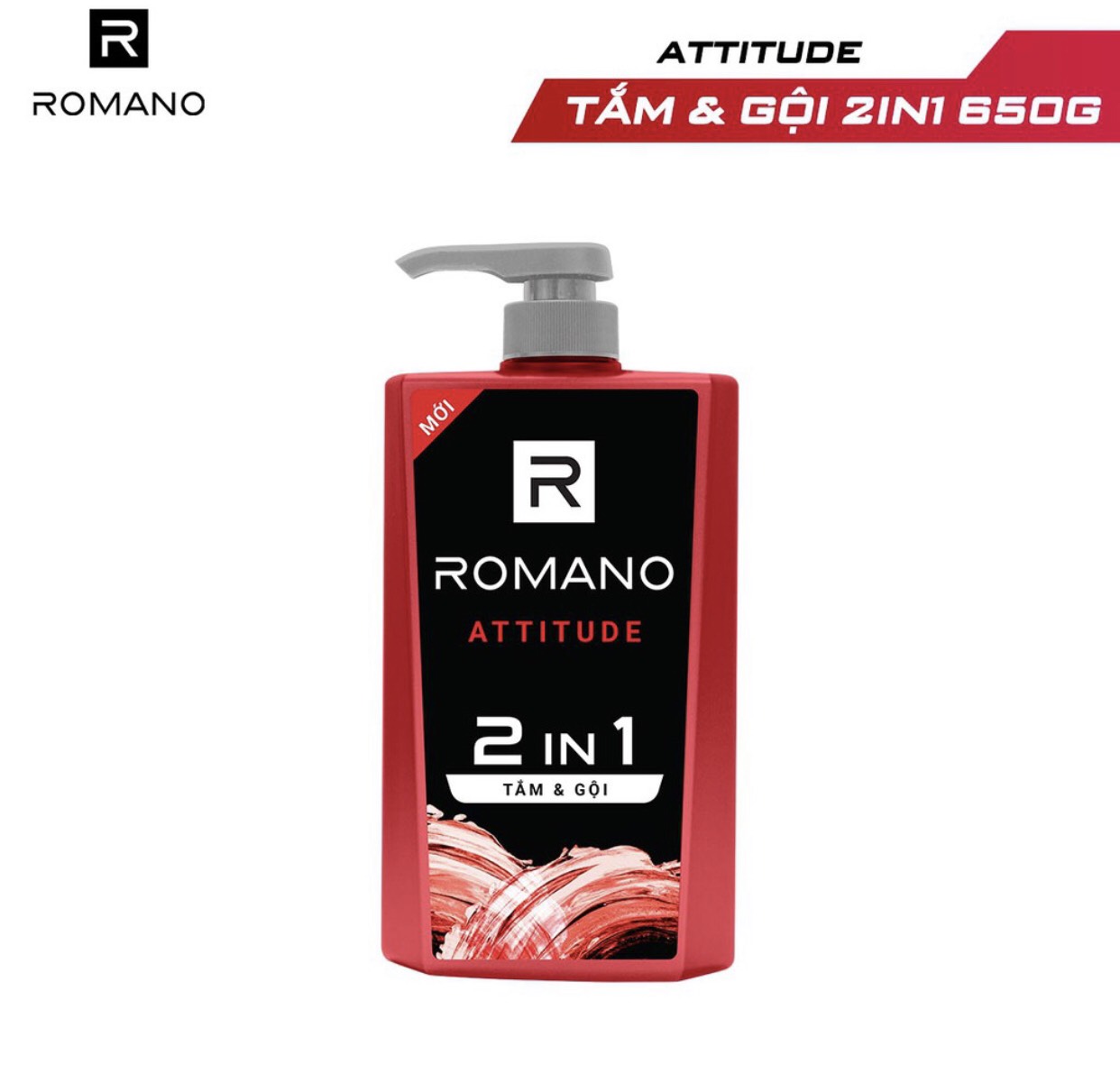 Combo tắm gội 2 trong 1 Romano Attitude 650gr &amp; lăn khử mùi Attitude 50ml