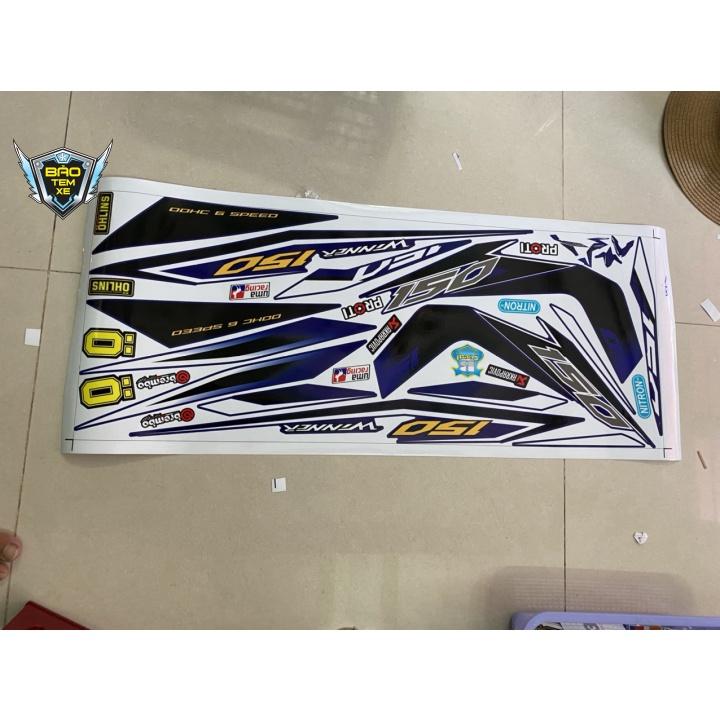 Tem rời dán xe winner Rs dán xe xanh 1