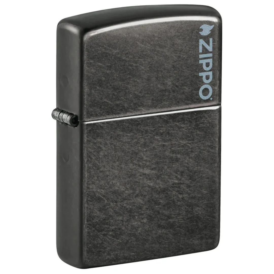 Bật Lửa Zippo Grey Classic Logo Xám Cổ Điển Chính Hãng USA – Zippo Regular Standard Logo Chống Gió Cao Cấp