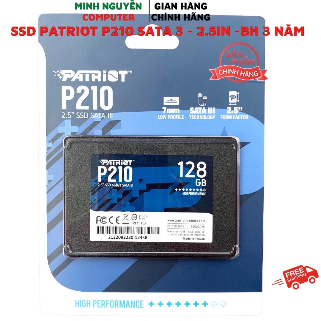 Ổ Cứng SSD 128GB, 256GB, 512GB PATRIOT P210 SATA 3 - 2.5INCH - New 100% - Hàng Chính Hãng