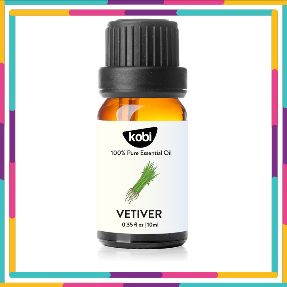 Tinh dầu Hương Lau Kobi Vetiver essential oil giúp giảm lo âu, phiền muộn, tăng cường miễn dịch - 10ml