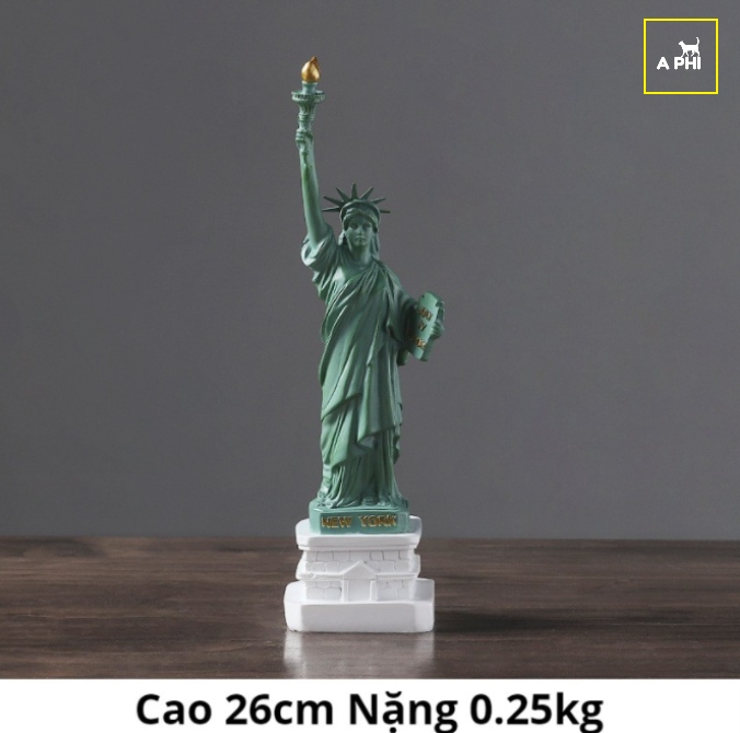 Mô hình tượng nữ thần tự do trang trí nội thất cao 37cm