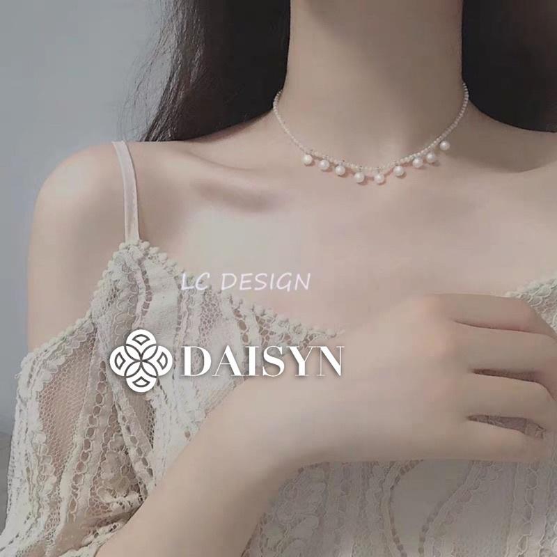 N379 dây chuyền choker vòng cổ hạt Ngọc kiểu dáng xinh xắn cho nữ