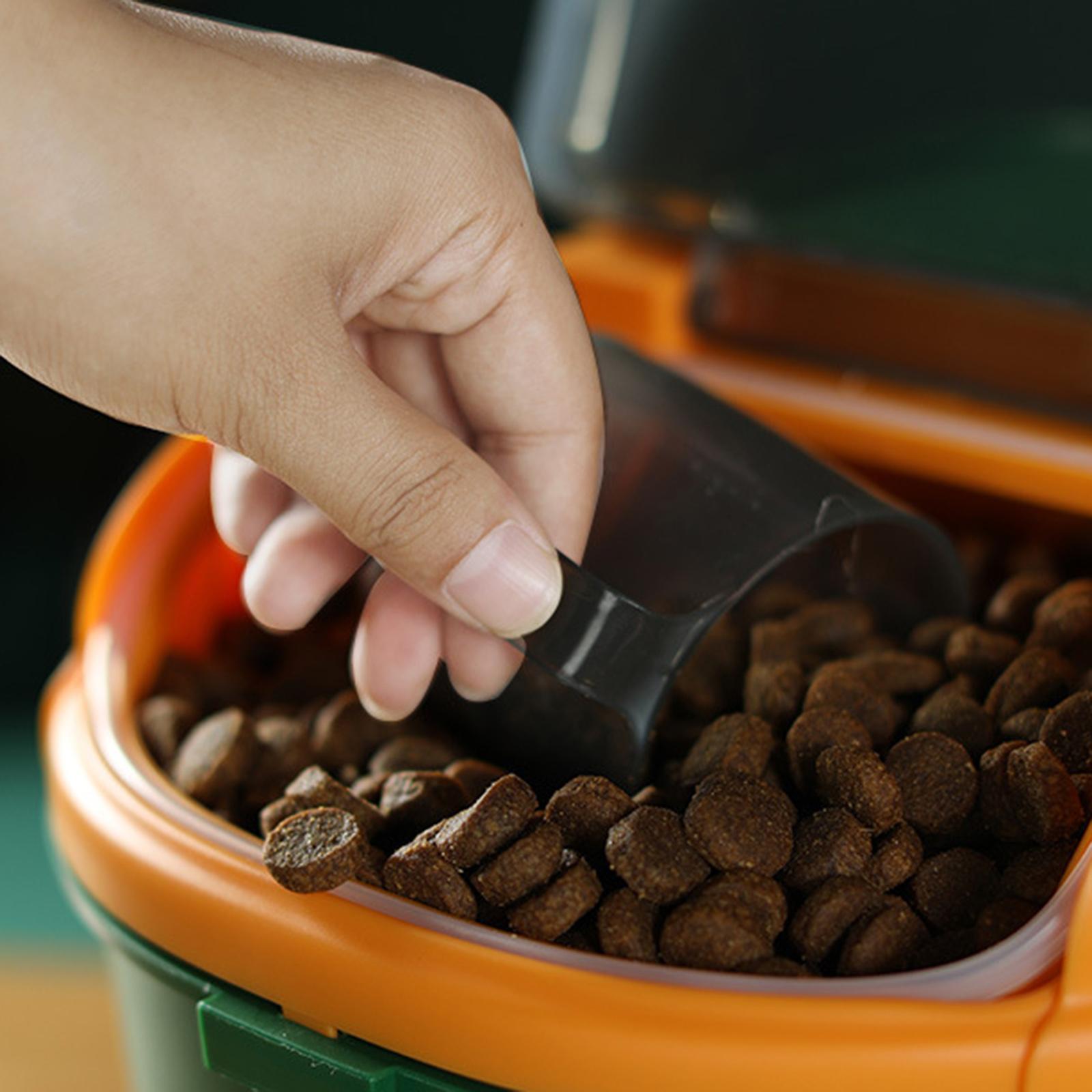 Pet Food Storage Cat Food Bucket Dry Transparent Lid Container for Dog grey