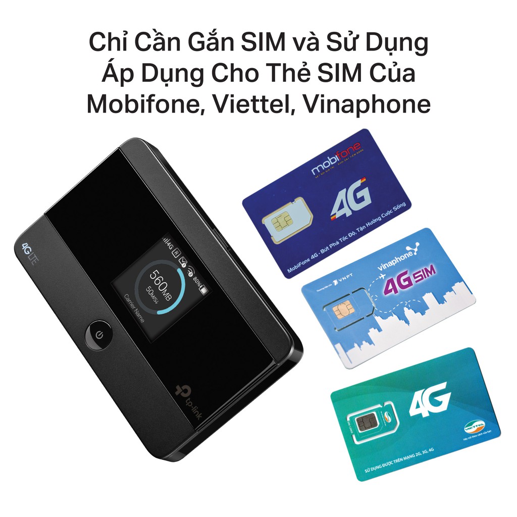 Bộ Phát Wifi Di Động TP-Lin M7350 3G/4G LTE 150Mbps